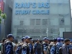 The incident took place at Rau’s IAS study circle located in Old Rajinder Nagar, central Delhi, on Saturday (PTI Photo) The incident took place at Rau’s IAS study circle located in Old Rajinder Nagar, central Delhi, on Saturday (PTI Photo)