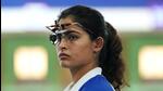 Manu Bhaker will be in action in 10m air pistol final at the Paris Olympics on Sunday. (AP) Manu Bhaker will be in action in 10m air pistol final at the Paris Olympics on Sunday. (AP)