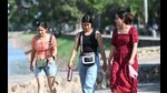 The maximum temperature in Chandigarh on Sunday jumped from 34.3°C to 39°C, which is five degrees above normal, according to the India Meteorological Department (IMD). (Keshav Singh/HT)