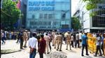 The scene of the incident on Sunday. (Vipin Kumar/HT Photo) The scene of the incident on Sunday. (Vipin Kumar/HT Photo)