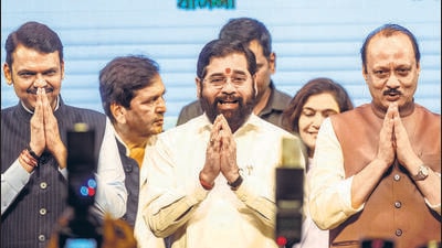 According to BJP insiders, the party is looking to contest around 150 seats and distribute the remaining 130-140 between its two allies. (Hindustan Times) According to BJP insiders, the party is looking to contest around 150 seats and distribute the remaining 130-140 between its two allies. (Hindustan Times)