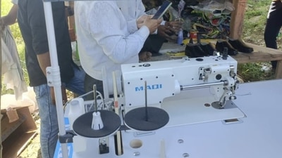 Rahul Gandhi sends stitching machine to cobbler he met in UP Rahul Gandhi sends stitching machine to cobbler he met in UP