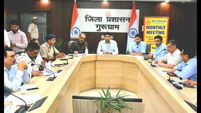 Gurugram Deputy Commissioner Nishant Yadav held a meeting of the district road safety committee and asked officials to take strict action against speeding and illegal parking. (HT PHOTO) Gurugram Deputy Commissioner Nishant Yadav held a meeting of the district road safety committee and asked officials to take strict action against speeding and illegal parking. (HT PHOTO)