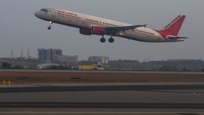 An Air India aircraft takes off at Kempegowda International Airport in Bengaluru on April 12, 2024. (AFP) An Air India aircraft takes off at Kempegowda International Airport in Bengaluru on April 12, 2024. (AFP)