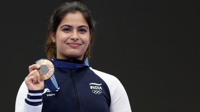 Manu Bhaker ended India’s 12-year wait for a shooting medal in the Olympics (HT_PRINT) Manu Bhaker ended India’s 12-year wait for a shooting medal in the Olympics (HT_PRINT)