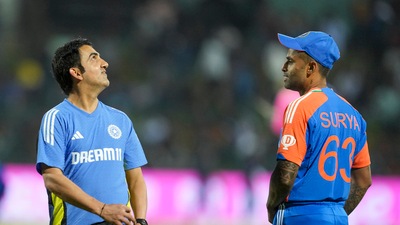 Suryakumar Yadav has maintained a strike rate of over 220 in the series. (PTI) Suryakumar Yadav has maintained a strike rate of over 220 in the series. (PTI)
