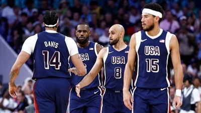 LeBron James' USA side rolled to a 110-84 win over Serbia in their Olympic opener (AFP) LeBron James' USA side rolled to a 110-84 win over Serbia in their Olympic opener (AFP)