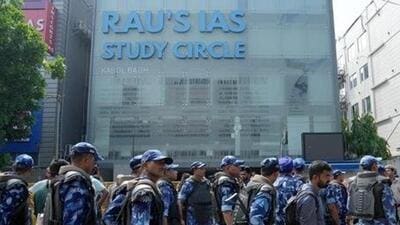The incident took place at Rau’s IAS study circle located in Old Rajinder Nagar, central Delhi, on Saturday (PTI Photo)
