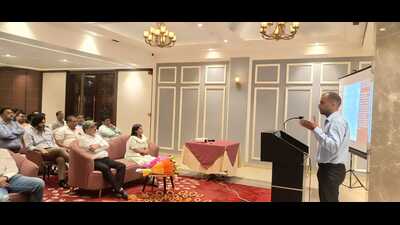 The meeting on new policy of star classification of hotels and resorts underway in Prayagraj. (HT PHOTO) The meeting on new policy of star classification of hotels and resorts underway in Prayagraj. (HT PHOTO)