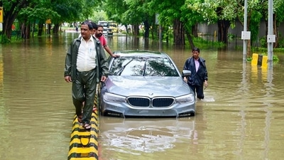 Waterlogging near Panchsheel Marg over the past week. (Vipin Kumar/HT Photo) Waterlogging near Panchsheel Marg over the past week. (Vipin Kumar/HT Photo)