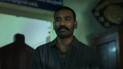 Dhanush in a still from Raayan. Dhanush in a still from Raayan.