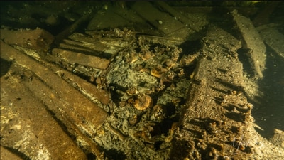Snapshot of the sunken ship found in Baltic wreck.