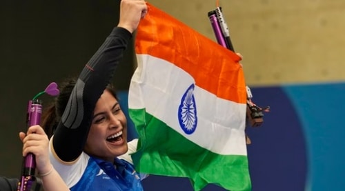 Manu Bhaker's moment of victory at the Paris Olympics 2024 (Photo: AP)