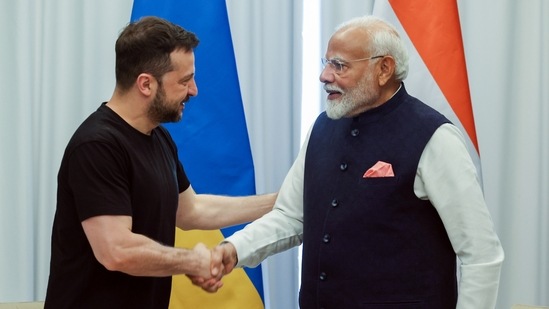 Prime Minister Modi will be meeting the President of Ukraine on August 24, as the Congress criticises him for not paying attention to Manipur (ANI Photo) (ANI)
