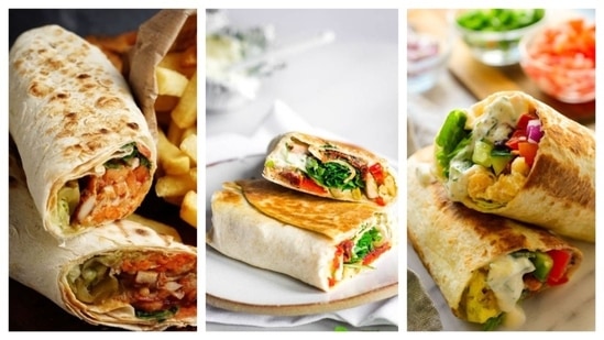 Wraps are filled with veggies that keep kids full and energetic.(Pinterest)