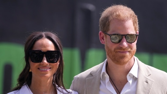 When Meghan Markle ‘playing dumb’ on screen left Prince Harry ‘red’ in the face (AP Photo/Sunday Alamba)(AP)