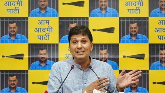 Delhi minister Saurabh Bharadwaj.(HT photo)