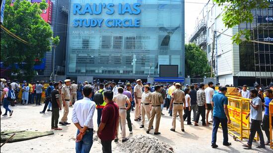 The scene of the incident on Sunday. (Vipin Kumar/HT Photo)