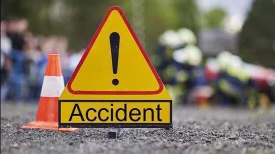 Two girls, including a state-level gold medallist in martial arts, died and a man sustained severe injuries in a road mishap on the national highway near Malwa College, Bondli, at Dayalpura bypass in Samrala on Sunday evening. (HT File)