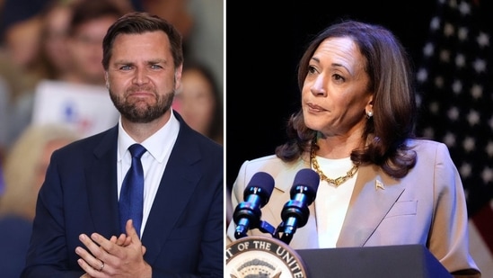 JD Vance blasts Kamala Harris for saying he wouldn't be loyal to America (AP Photo/Adam Bettcher, Stephanie Scarbrough/Pool via REUTERS)