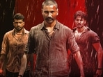 Raayan box office collection day 3: Kalidas Jayaram, Dhanush and Sundeep Kishan in a still from the film.