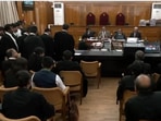 Supreme Court began its first-ever special Lok Adalat to bring down the backlog of cases pending.(ANI) Supreme Court began its first-ever special Lok Adalat to bring down the backlog of cases pending.(ANI)