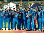 The Indian team celebrates after clinching the Asia Cup in 2023 The Indian team celebrates after clinching the Asia Cup in 2023