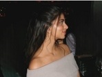 For the evening, Suhana picked a simple grey bodycon attire.(Instagram/@suhanakhan2) For the evening, Suhana picked a simple grey bodycon attire.(Instagram/@suhanakhan2)