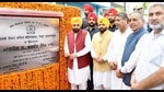 Chief minister Bhagwant Mann on Monday inaugurated the newly constructed railway overbridge (ROB) on the Amritsar-Pathankot railway section near the Dinanagar railway station in Gurdaspur district. The ROB, constructed with an outlay of <span class='webrupee'>₹</span>51.74 crore, will streamline the traffic in Dinanagar. Chief minister Bhagwant Mann on Monday inaugurated the newly constructed railway overbridge (ROB) on the Amritsar-Pathankot railway section near the Dinanagar railway station in Gurdaspur district. The ROB, constructed with an outlay of <span class='webrupee'>₹</span>51.74 crore, will streamline the traffic in Dinanagar.