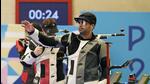 India's Arjun Babuta gestures after finishing fourth in the 10m air rifle men's final at the Paris Olympics on Monday. (AP) India's Arjun Babuta gestures after finishing fourth in the 10m air rifle men's final at the Paris Olympics on Monday. (AP)
