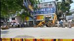 MCD demolished illegal encroachments during a drive in Old Rajendra Nagar on Monday. (Arvind Yadav/HT) MCD demolished illegal encroachments during a drive in Old Rajendra Nagar on Monday. (Arvind Yadav/HT)