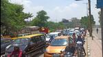 The traffic police have reserved two of the four lanes from Okhla Bird Sanctuary to Okhla Barrage for the devotees carrying Kanwars and diverted the traffic on the other two lanes. (HT Photo) The traffic police have reserved two of the four lanes from Okhla Bird Sanctuary to Okhla Barrage for the devotees carrying Kanwars and diverted the traffic on the other two lanes. (HT Photo)
