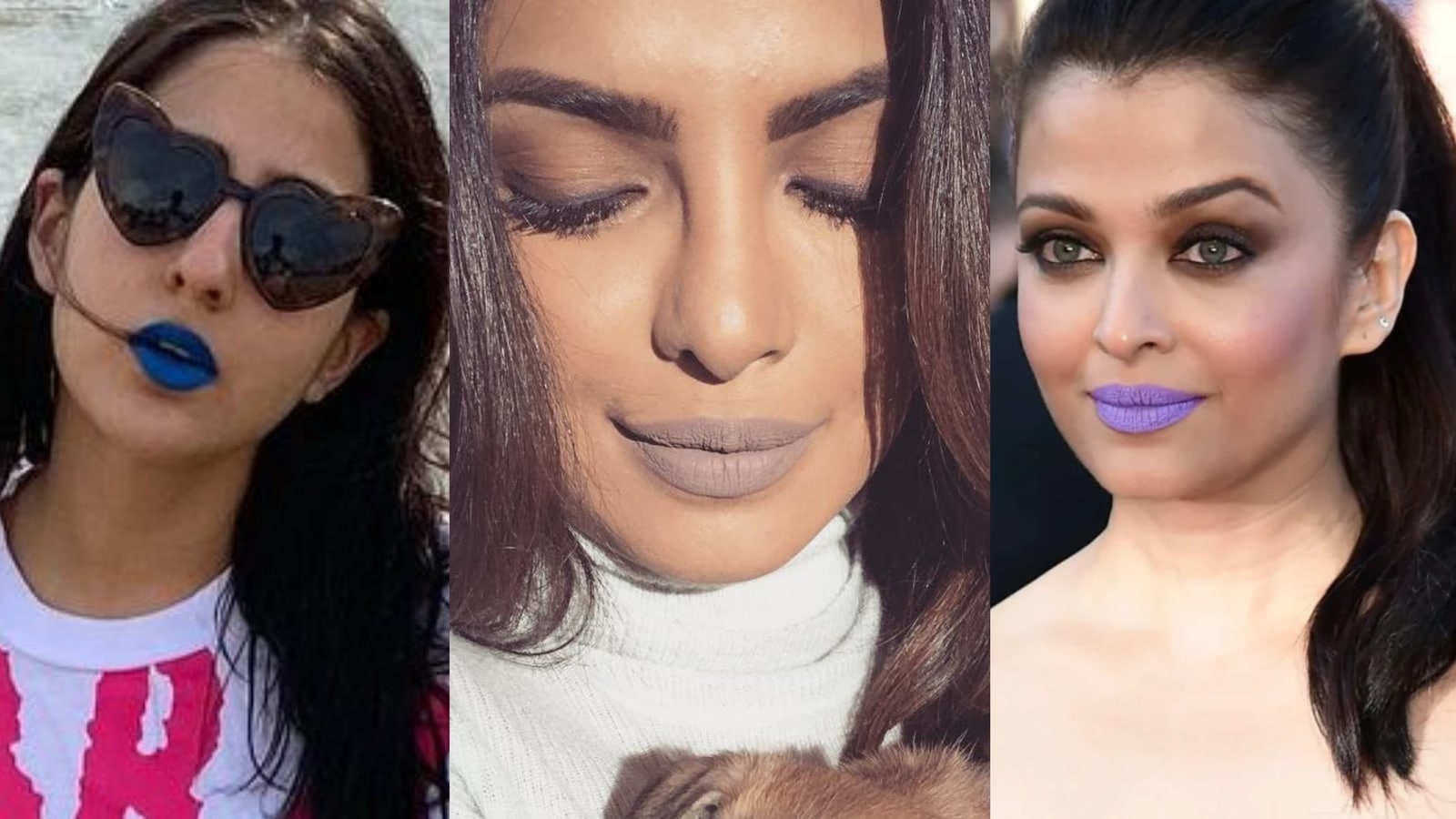 Priyanka Chopra’s gray lips to Aishwarya Rai’s purple pout: Revisit weirdest lipstick shades on Lipstick Day 2024