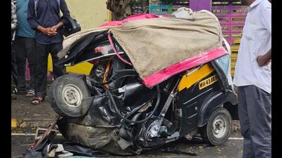Auto driver crushed to death as learner crashes Innova into auto