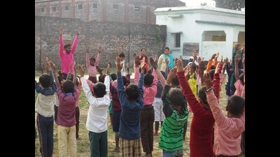 Devendra Kumar interacting with at-risk children in Chandauli. (Sourced) Devendra Kumar interacting with at-risk children in Chandauli. (Sourced)