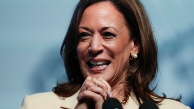 FILE - Vice President Kamala Harris speaks during the Zeta Phi Beta Sorority, Inc.'s Grand Boulé, Wednesday, July 24, 2024, in Indianapolis. An election year that was already bitterly partisan has been completely upended by President Joe Biden’s decision to drop out of the 2024 White House race and endorse Vice President Kamala Harris. (AP Photo/Darron Cummings, File) (AP) FILE - Vice President Kamala Harris speaks during the Zeta Phi Beta Sorority, Inc.'s Grand Boulé, Wednesday, July 24, 2024, in Indianapolis. An election year that was already bitterly partisan has been completely upended by President Joe Biden’s decision to drop out of the 2024 White House race and endorse Vice President Kamala Harris. (AP Photo/Darron Cummings, File) (AP)