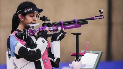 India's Ramita Jindal competes in women’s 10m air rifle final at the 2024 Olympics in Chateauroux, France on Monday. (PTI) India's Ramita Jindal competes in women’s 10m air rifle final at the 2024 Olympics in Chateauroux, France on Monday. (PTI)
