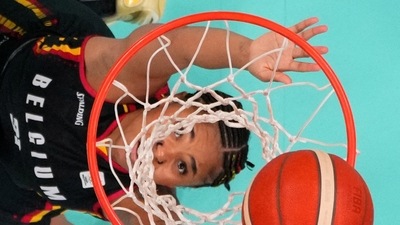 Maxuella Lisowa Mbaka of Belgium in action (REUTERS)