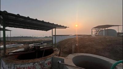 The biogas plant at Bataspur village in Gaya. (HT) The biogas plant at Bataspur village in Gaya. (HT)