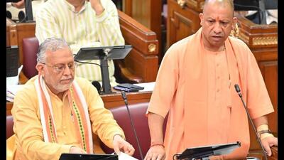 UP chief minister Yogi Adityanath on the opening day of the UP assembly monsoon session on July 29. (HT photo) UP chief minister Yogi Adityanath on the opening day of the UP assembly monsoon session on July 29. (HT photo)