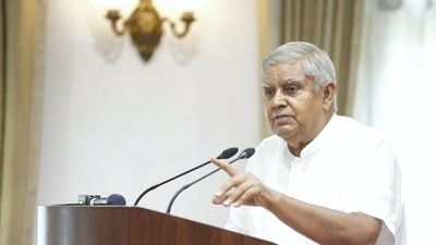Vice President Jagdeep Dhankar raised concern on IAS centre coaching deaths. (PTI) Vice President Jagdeep Dhankar raised concern on IAS centre coaching deaths. (PTI)