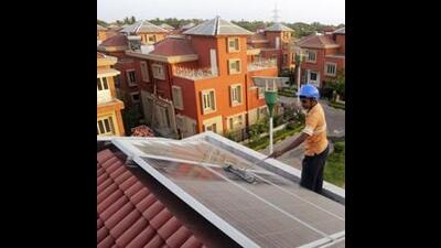 With the Central government’s favourable intention for a ‘Rooftop Solar Scheme’, as many as 24,164 properties installed solar systems this year.  (HT PHOTO)