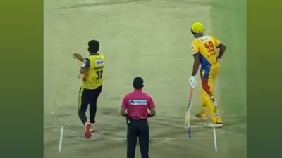 A still from the TNPL incident involving R Ashwin and spinner Mohan Prasath (X/Ravichandran Ashwin)