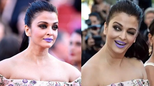 Aishwarya Rai Bachchan's infamous purple lipstick Aishwarya Rai Bachchan's infamous purple lipstick