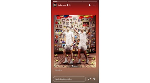 Novak Djokovic shared a post on Instagram. Novak Djokovic shared a post on Instagram.