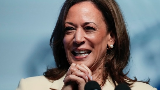 FILE - Vice President Kamala Harris speaks during the Zeta Phi Beta Sorority, Inc.'s Grand Boulé, Wednesday, July 24, 2024, in Indianapolis. An election year that was already bitterly partisan has been completely upended by President Joe Biden’s decision to drop out of the 2024 White House race and endorse Vice President Kamala Harris. (AP Photo/Darron Cummings, File)(AP)