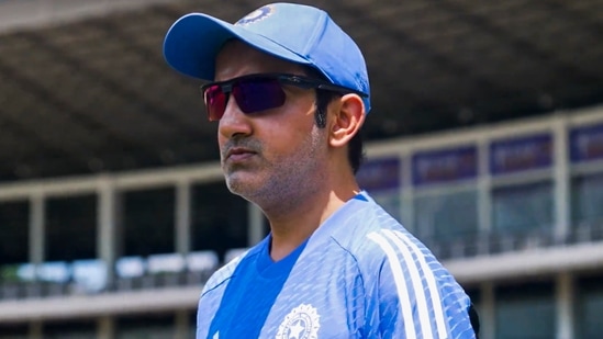 Indian men's cricket team head coach Gautam Gambhir during a training session ahead of the first T20 match between India and Sri Lanka(PTI)