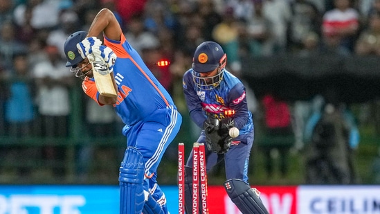 India's Sanju Samson clean bowled during the second T20 International cricket match against Sri Lanka.(PTI)