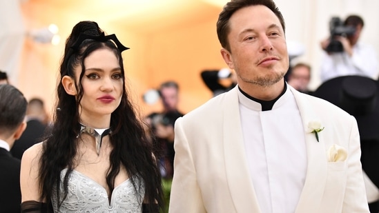 Elon Musk and Grimes at the Met Gala.(Invision)