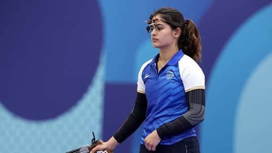 Manu Bhaker got India off the mark in the Paris Olympics medal tally.(Getty)